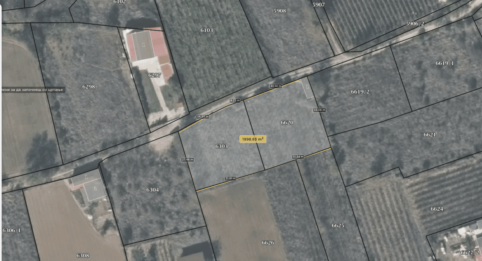 Гевгелија (кај Динќут) – градежно земјиште 2.000 м² (55 €/м²)